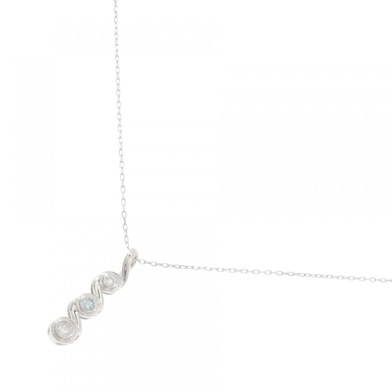 K18WG ダイヤモンド ネックレス 0.25CT