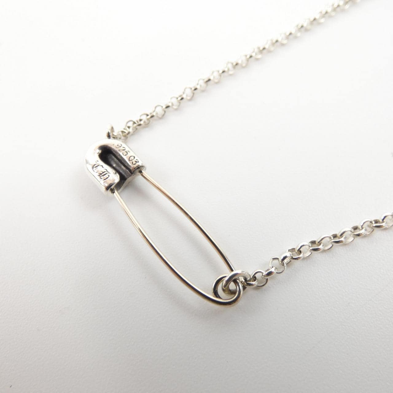 クロムハーツ CHROME HEARTS CHAIN SAFETY PIN CH PLS I16 DMND SNGL 205159902SLVI16212 NECKLACE