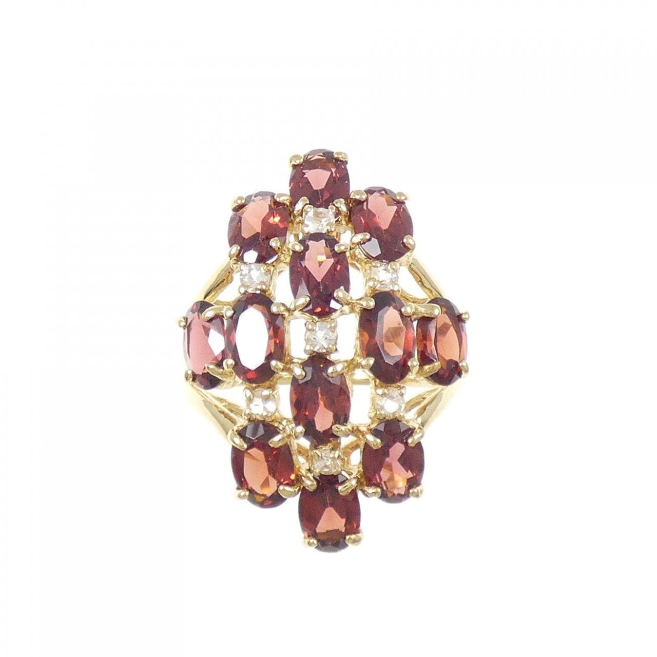 K18YG ガーネット リング 4.80CT