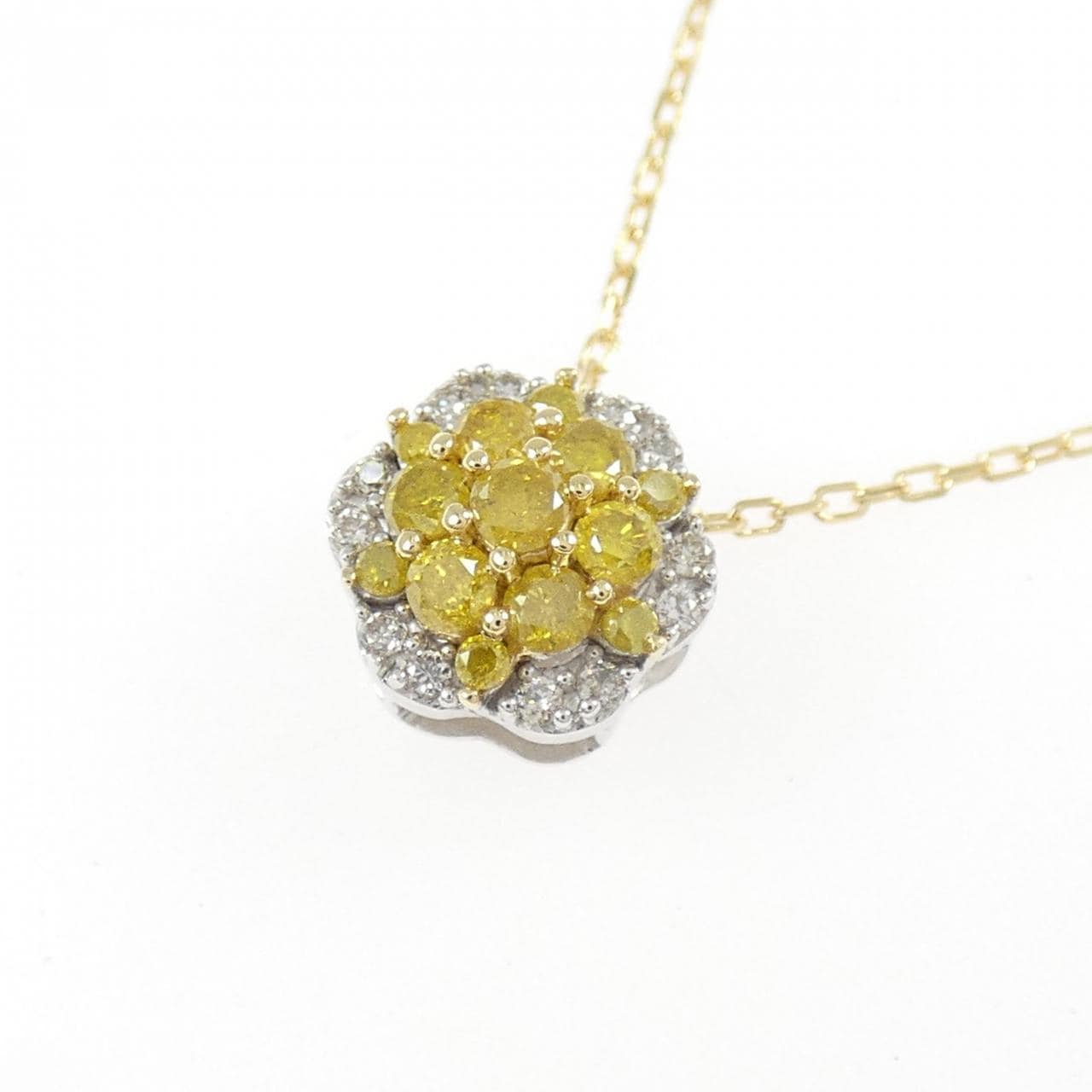 K18YG/K18WG ダイヤモンド ネックレス 0.27CT
