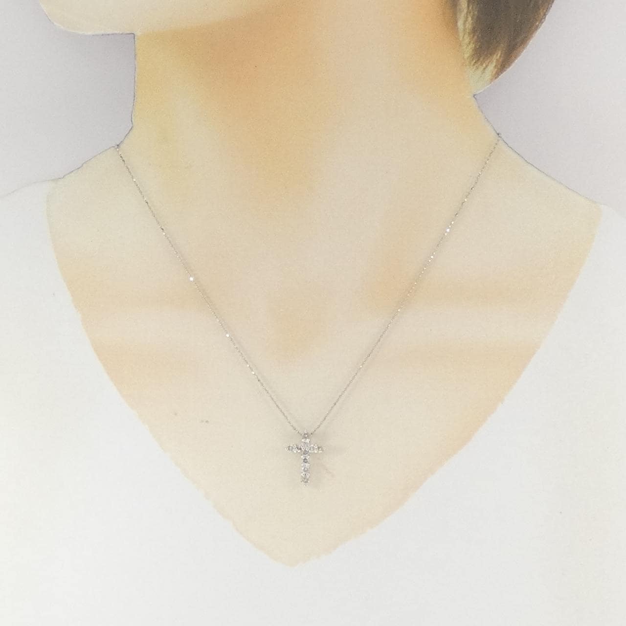 PT900/PT850 クロス ダイヤモンド ネックレス 0.50CT