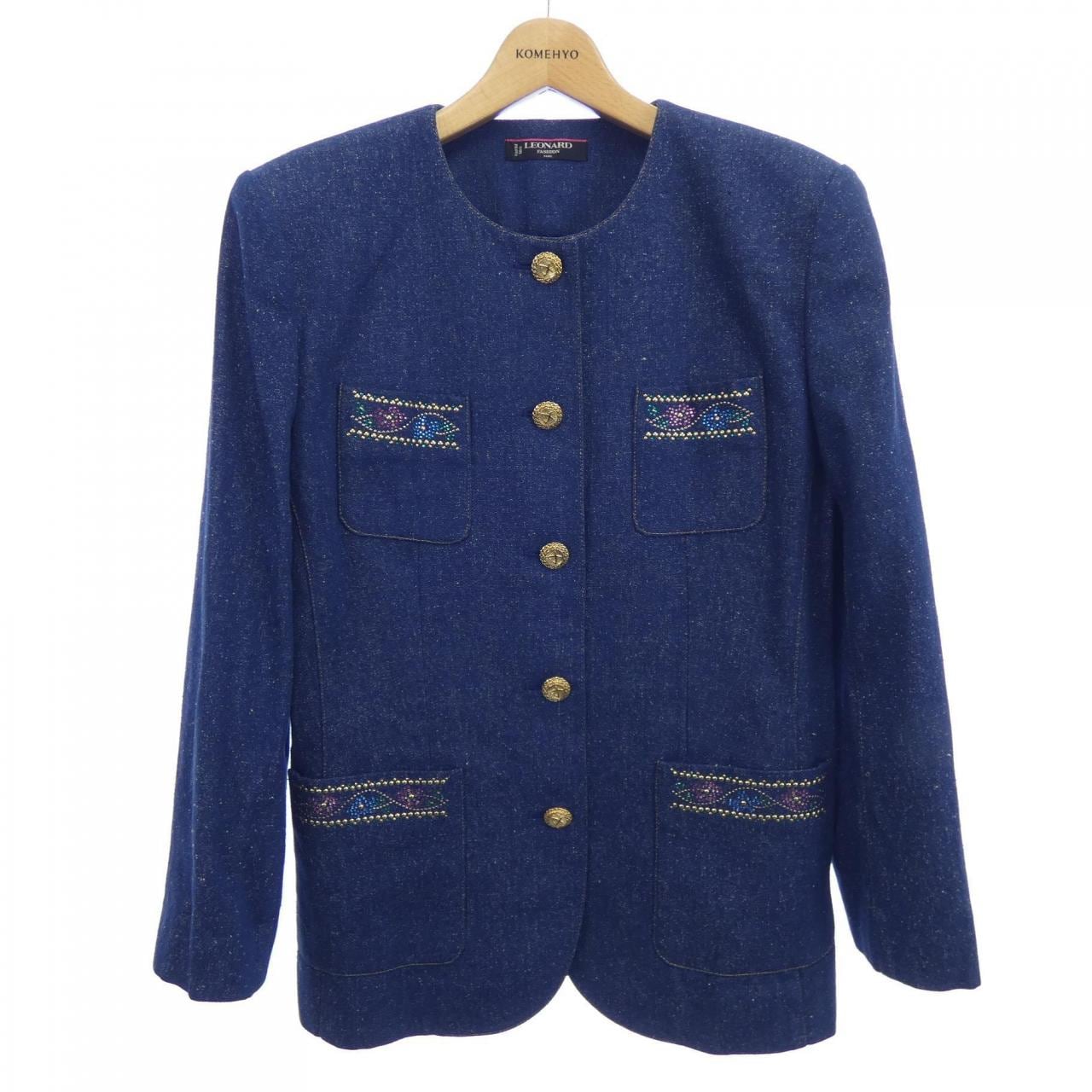 レオナールファッション LEONARD FASHION ノーカラージャケット