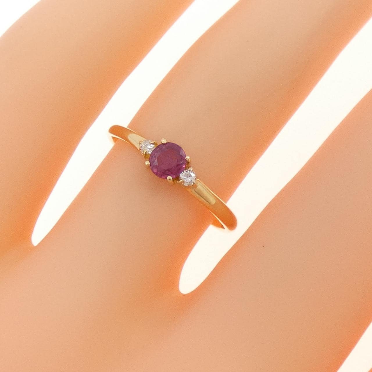 K18YG ルビー リング