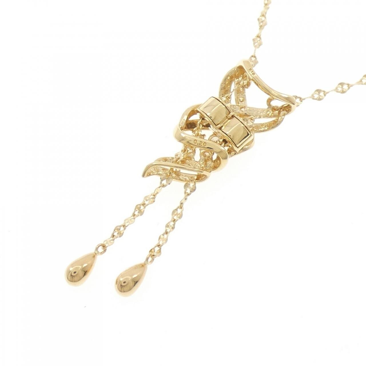 K18YG ダイヤモンド ネックレス 0.20CT