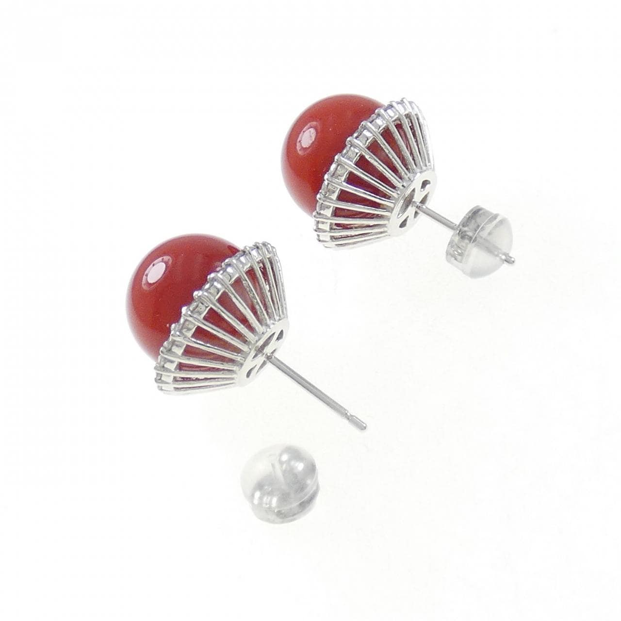 PT珊瑚耳钉11.1 MM