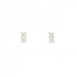 【リメイク】K10YG フラワー ダイヤモンド ピアス 0.20CT