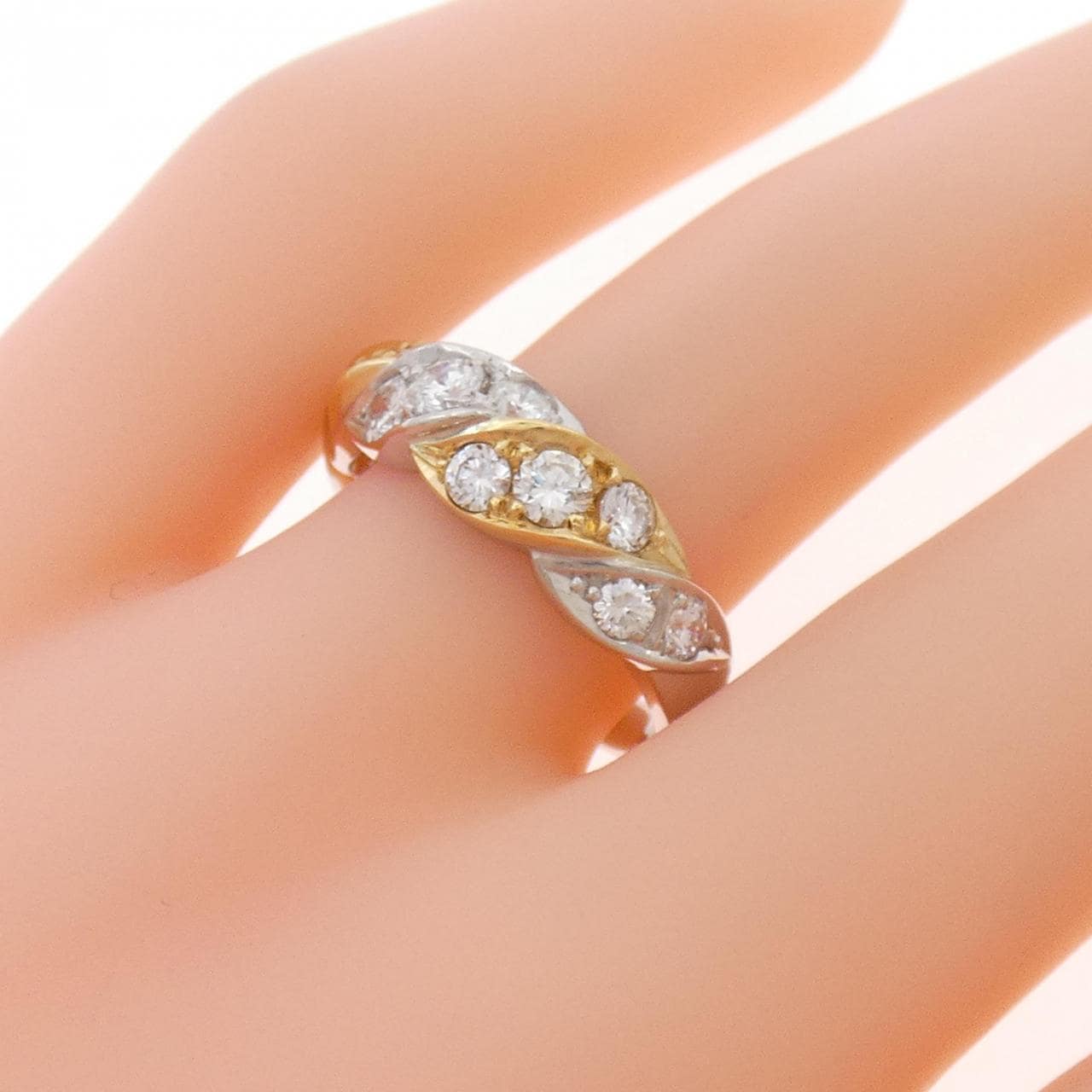 PT900/K18YG ダイヤモンド リング 1.00CT