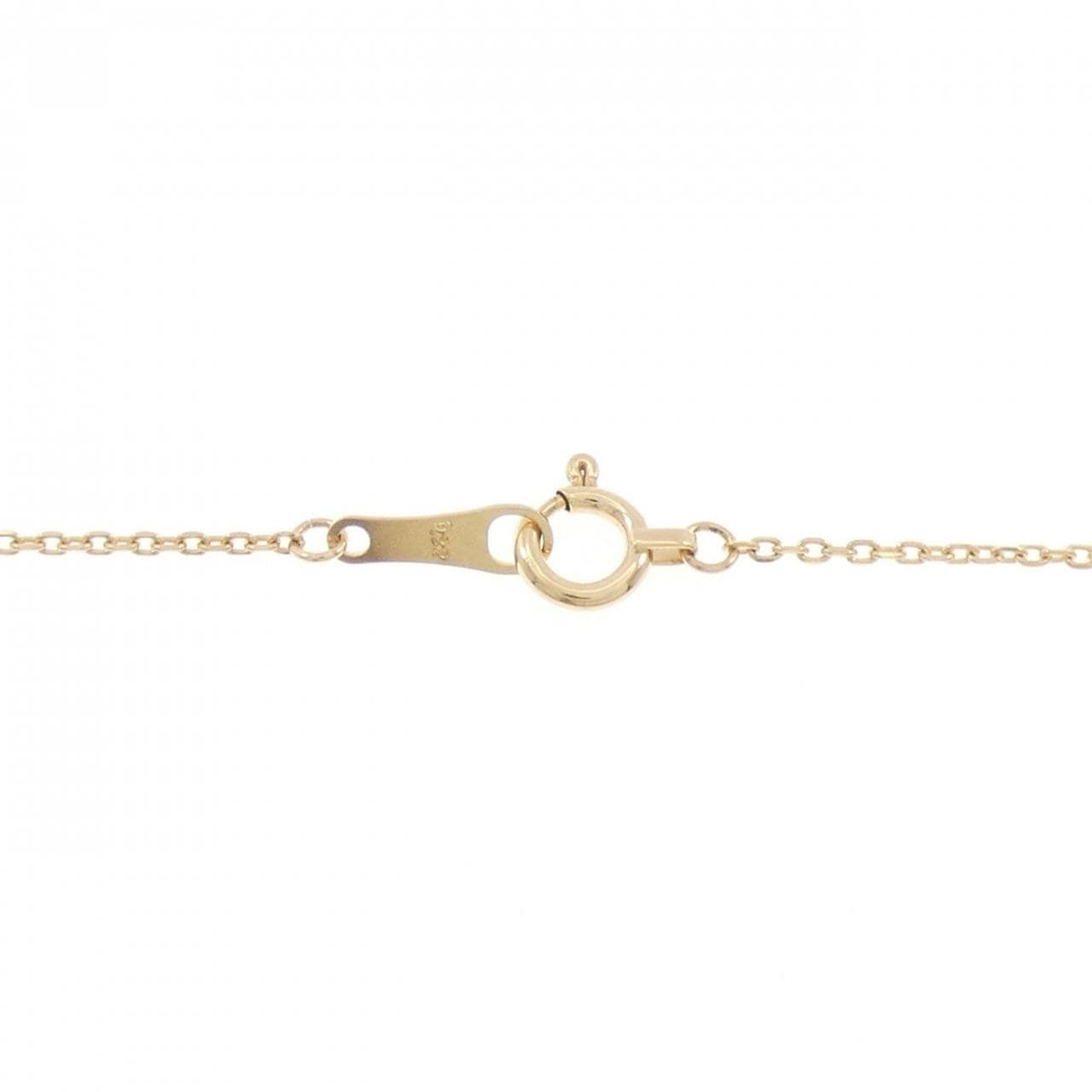 K18YG フラワー ダイヤモンド ネックレス 0.22CT