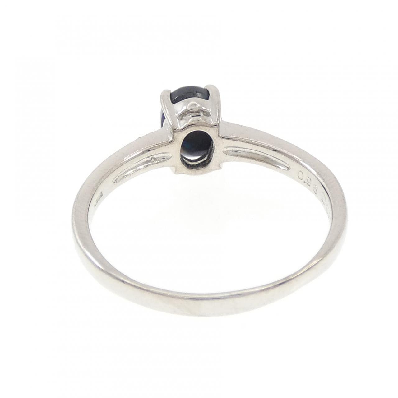 K18WG ブラックオパール リング 0.96CT