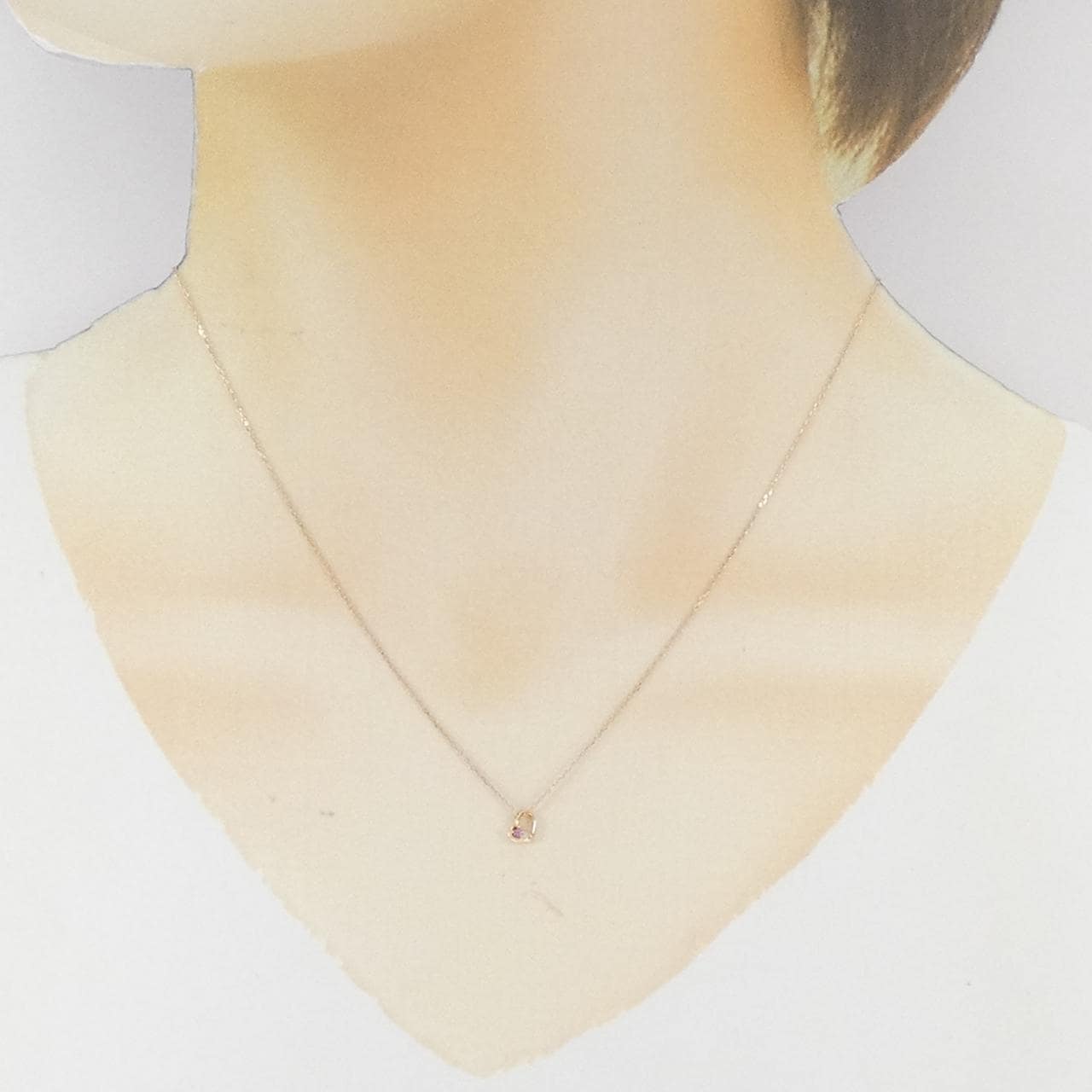 K10PG ハート サファイヤ ネックレス