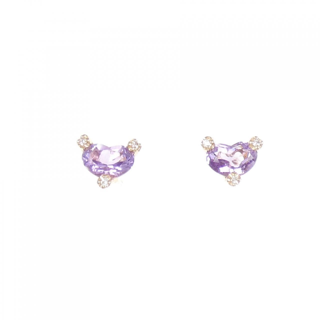ポンテヴェキオ ハート アメジスト ピアス 1.32CT