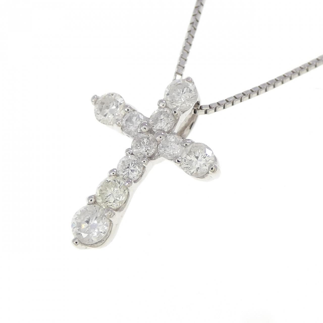 PT900/PT850 クロス ダイヤモンド ネックレス 0.50CT