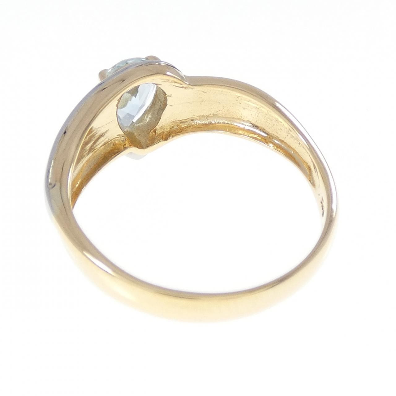 K18YG/PT900 アクアマリン リング 0.54CT