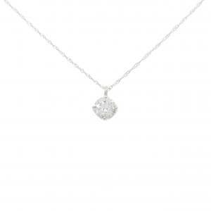 K18WG  ソリティアダイヤモンド ネックレス 0.486CT
