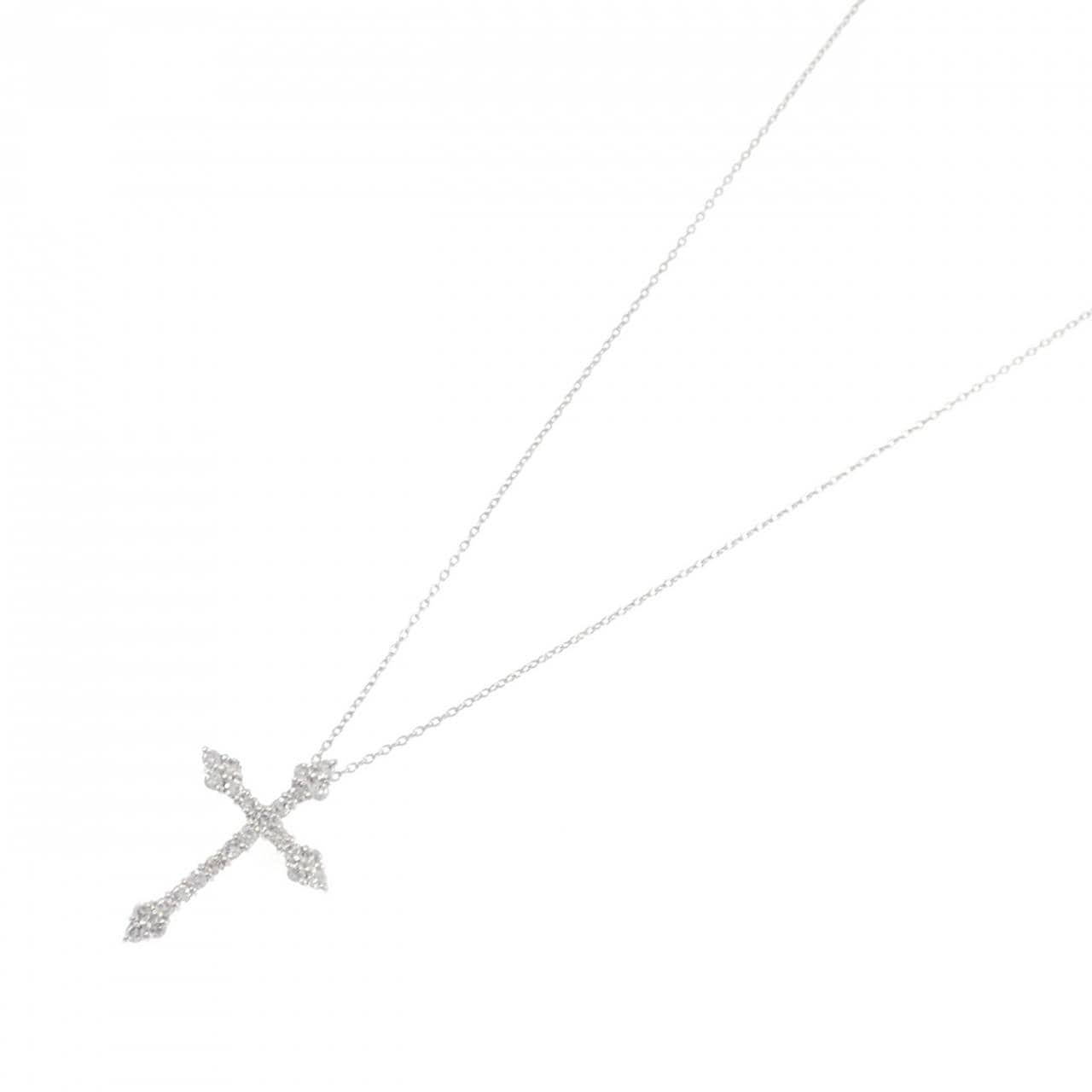 PT900/PT850 クロス ダイヤモンド ネックレス 0.50CT