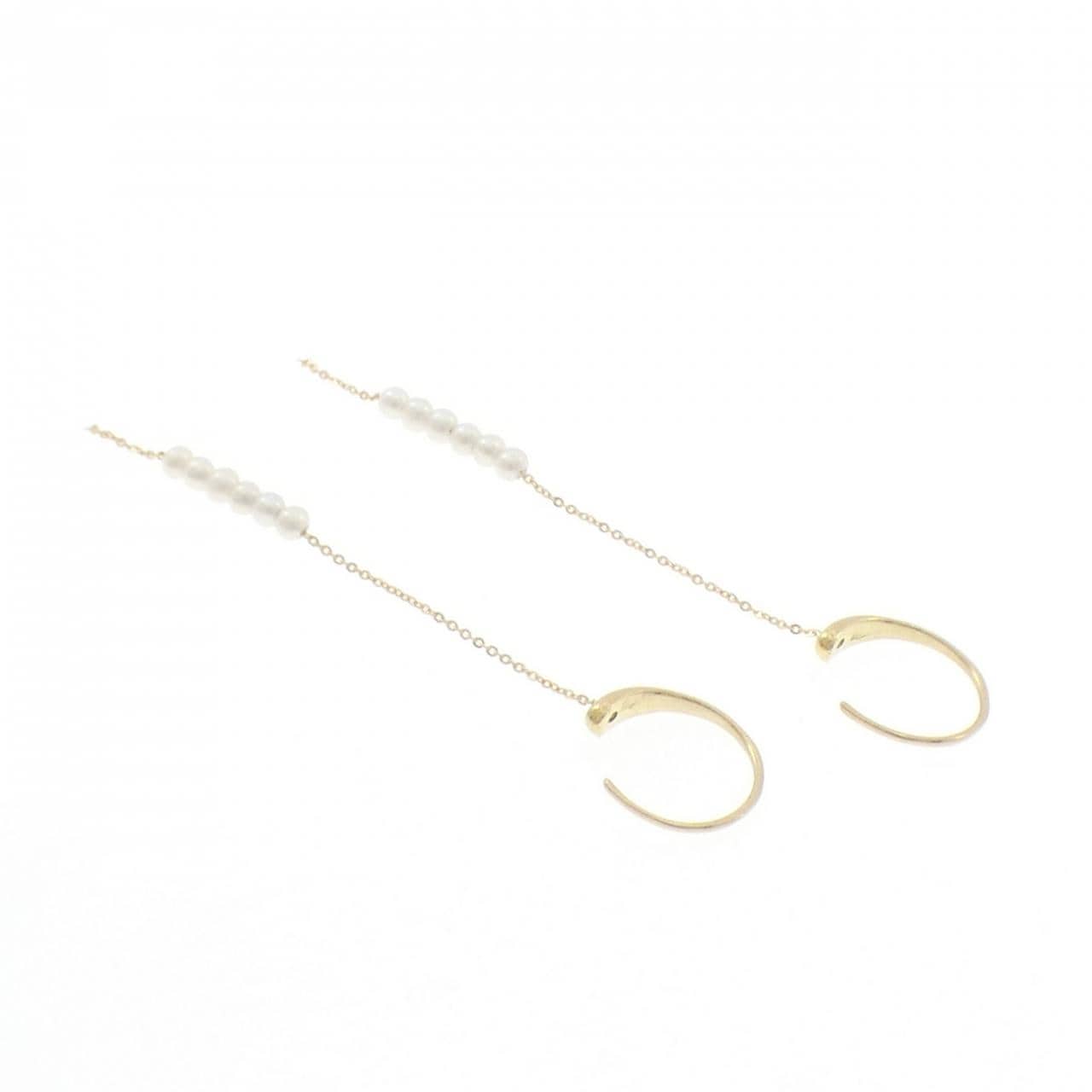 750YG 淡水パール ピアス