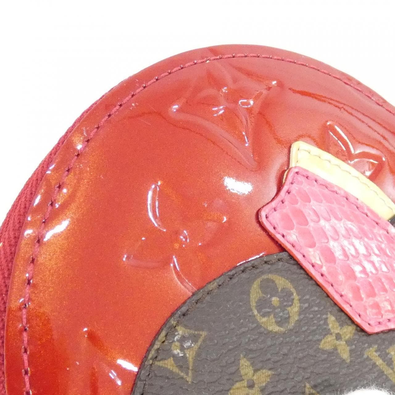 ルイヴィトン ヴェルニ+エキゾチック レザー ポルト モネ ラパン M91389 コインケース