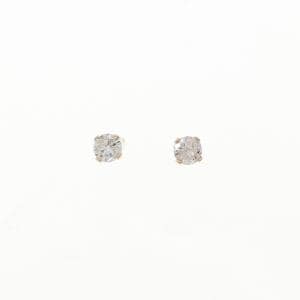 K18YG ソリティア ダイヤモンド ピアス 0.30CT