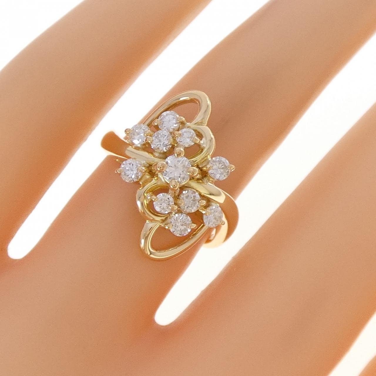 K18YG ダイヤモンド リング 0.57CT