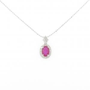 K18WG ルビー ネックレス 1.00CT