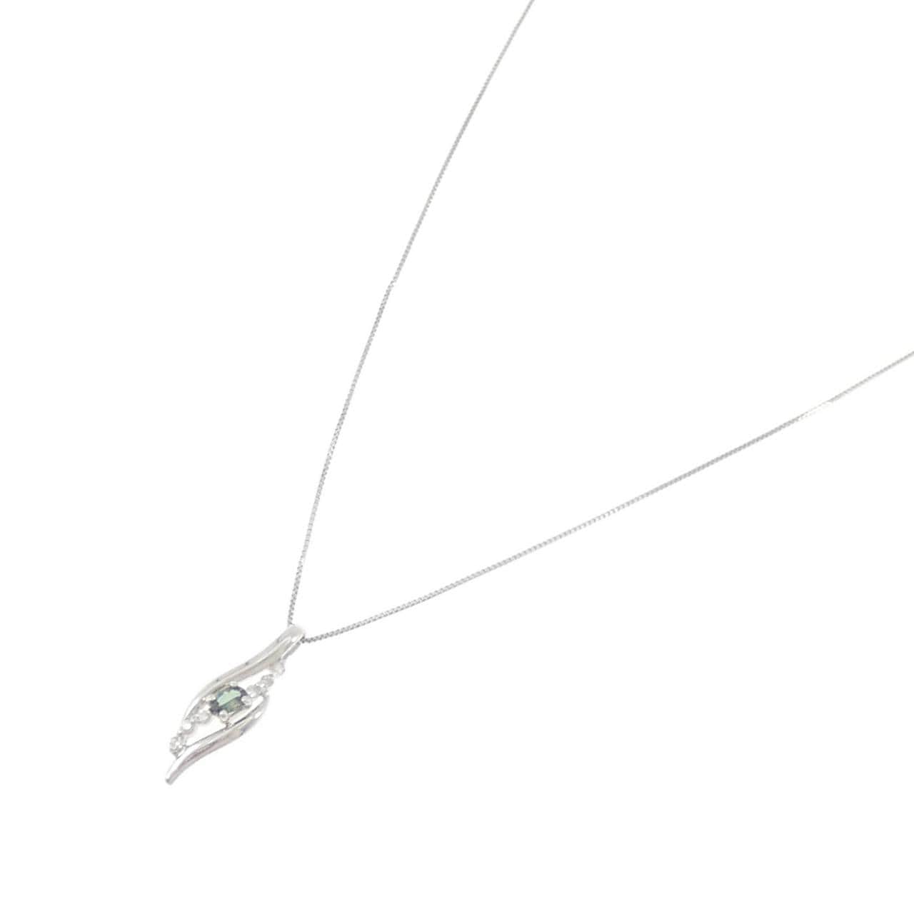 PT900/PT850 アレキサンドライト ネックレス 0.11CT