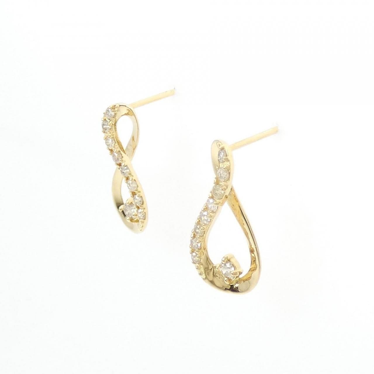 [BRAND NEW] K18YG Diamond earrings 0.20CT