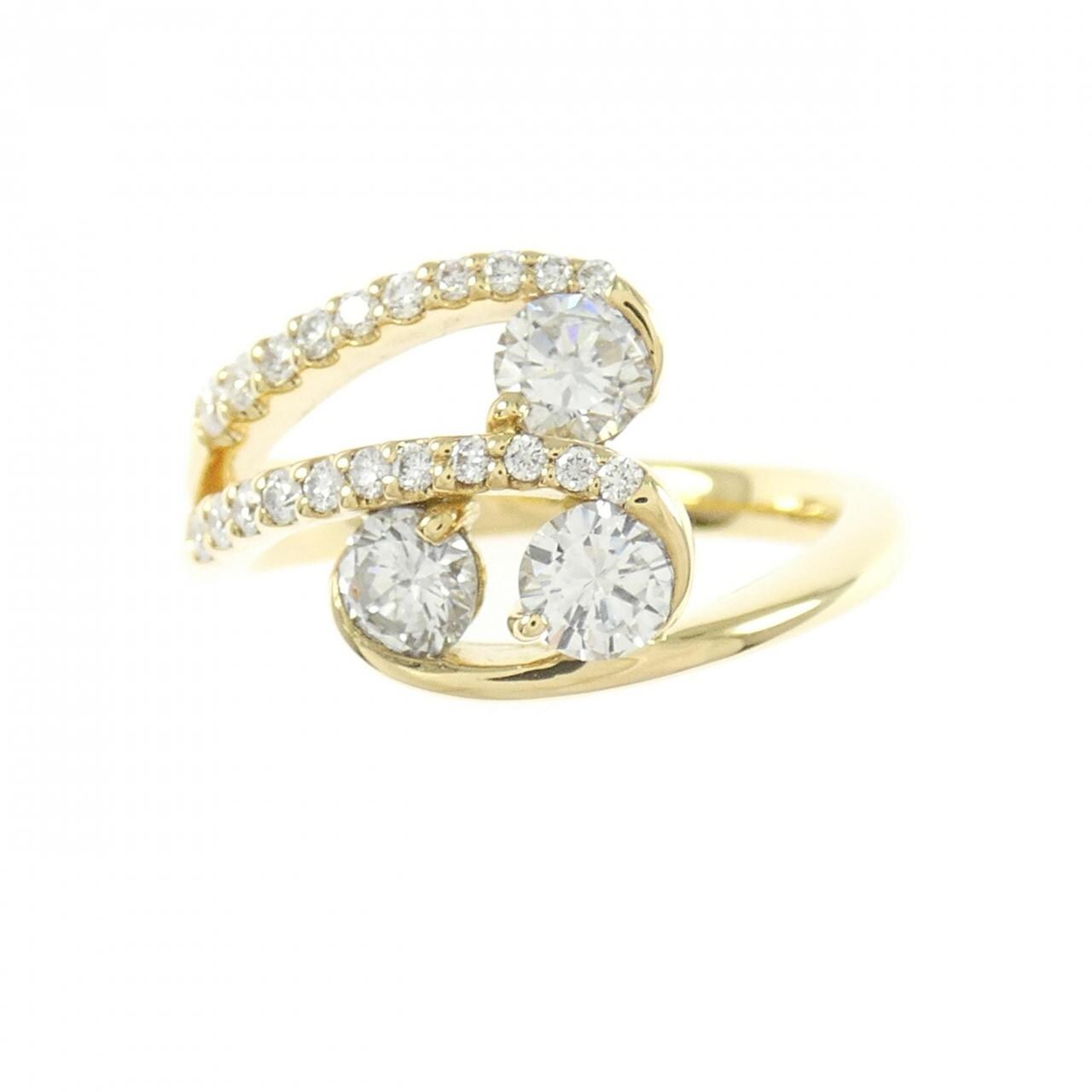 【リメイク】K18YG ダイヤモンド リング 0.228CT 0.202CT 0.206CT E-G SI1 Good