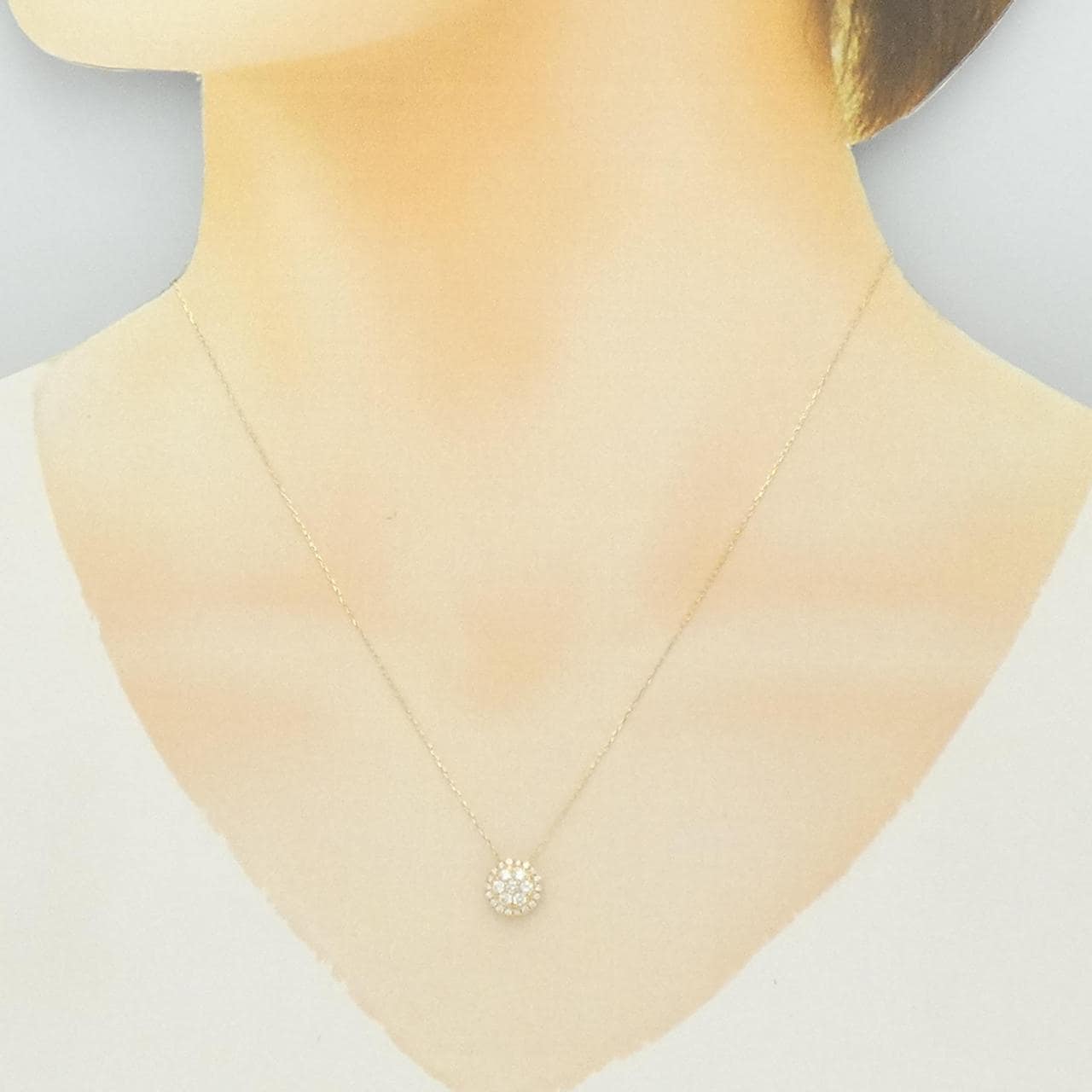 【リメイク】K18YG ダイヤモンド ネックレス 0.30CT