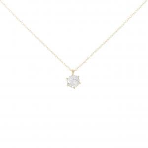 K18YG ソリティア ダイヤモンド ネックレス 0.48CT