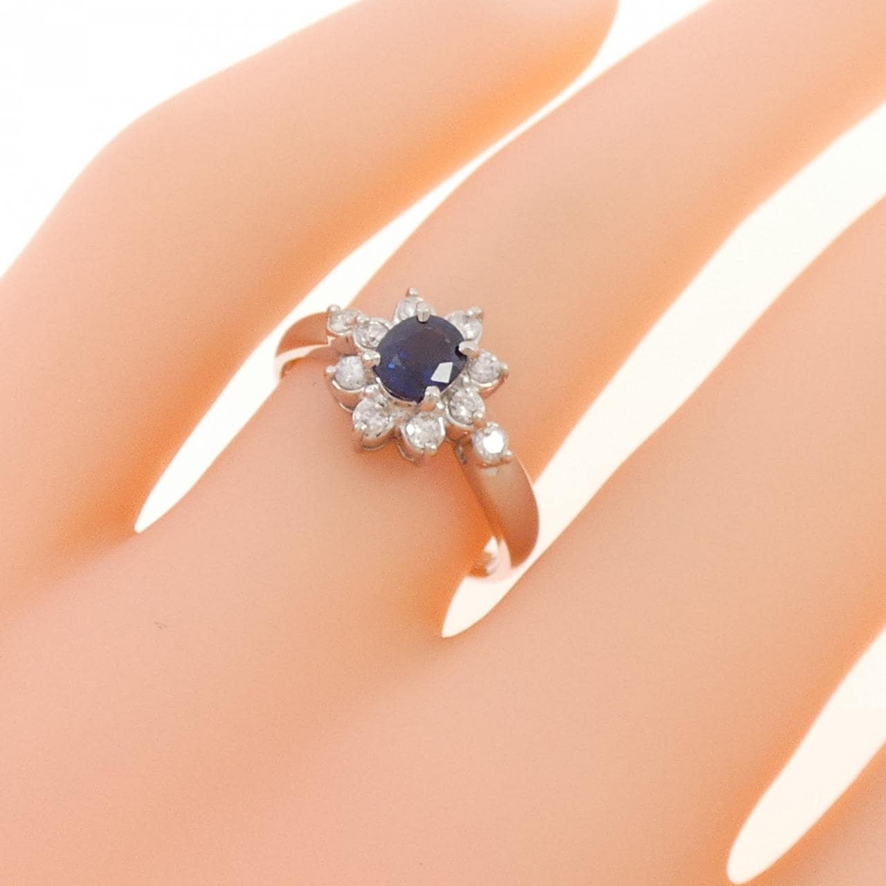 PT900蓝宝石戒指0.50CT