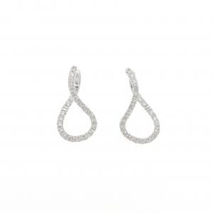 K18WG ダイヤモンド ピアス 0.70CT