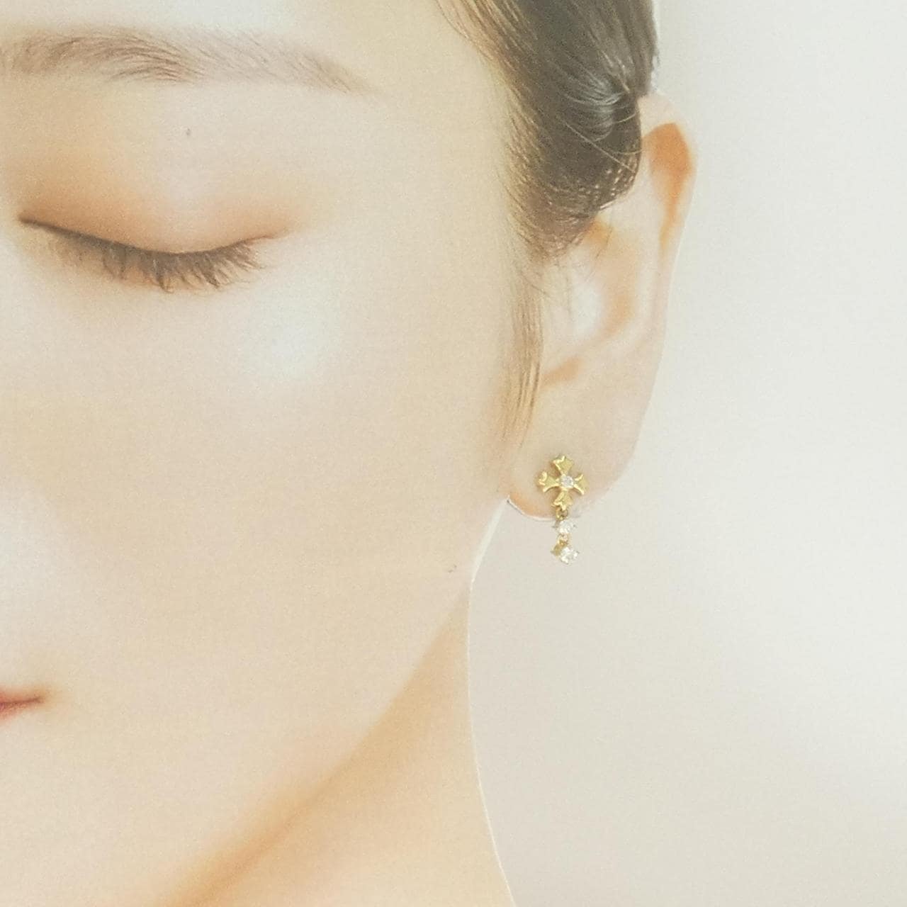 K18YG ダイヤモンド ピアス 0.30CT