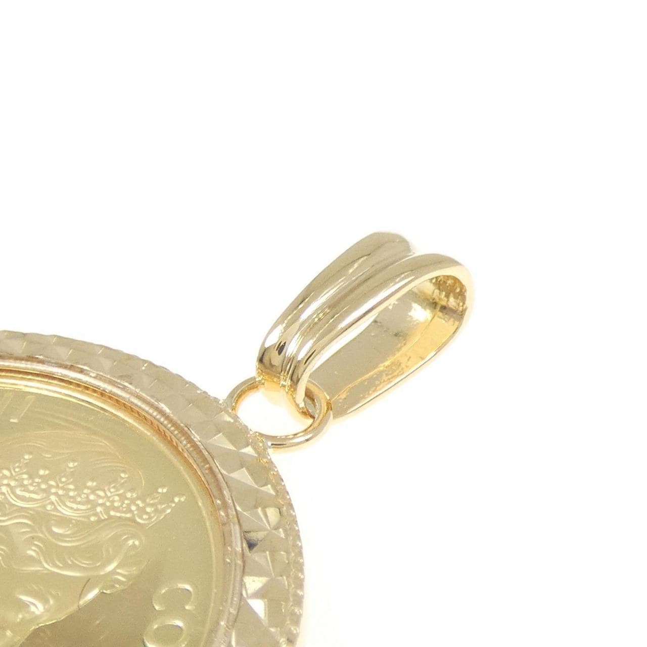 K18YG(枠) コイン ペンダント