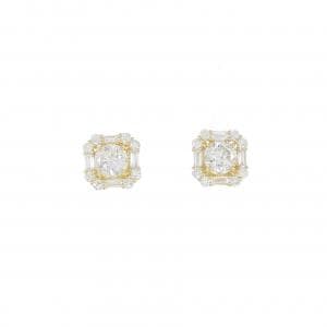 [BRAND NEW] K18YG Diamond earrings 0.347CT 0.340CT F SI2 Good