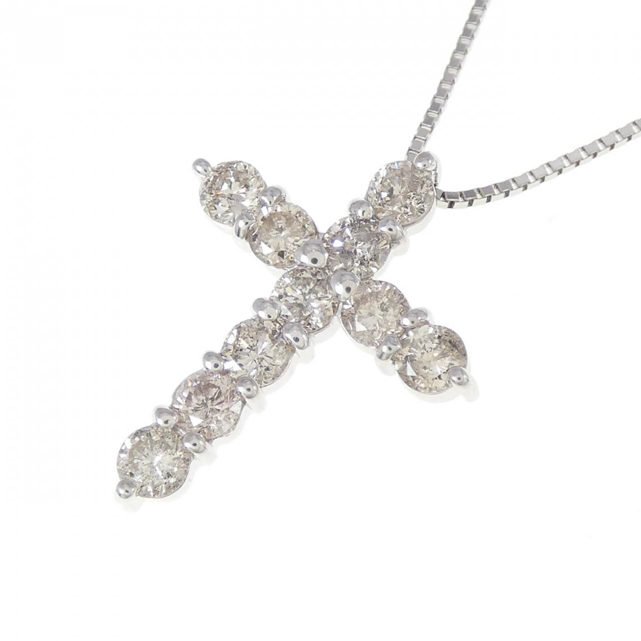 PT クロス ダイヤモンド ネックレス 1.00CT