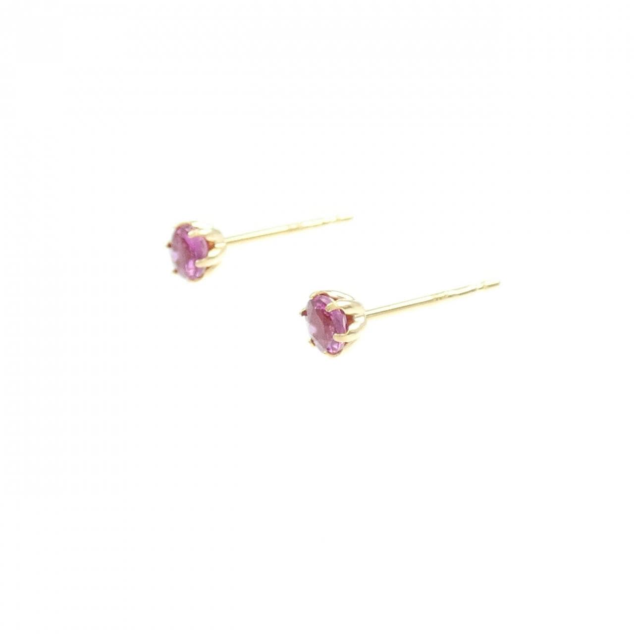 【新品】K18YG ルビー ピアス 0.20CT