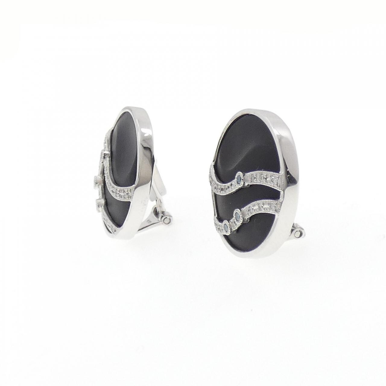 水野薫子 オニキス イヤリング