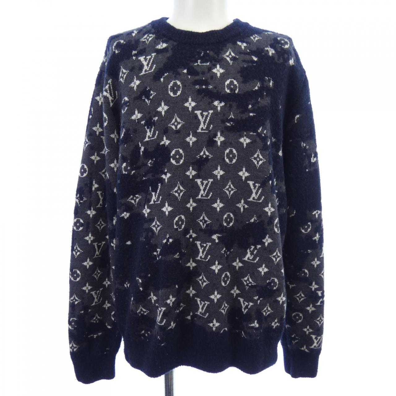 ルイヴィトン LOUIS VUITTON ディストレストモノグラムクルーネック HKN03WZMB ニット