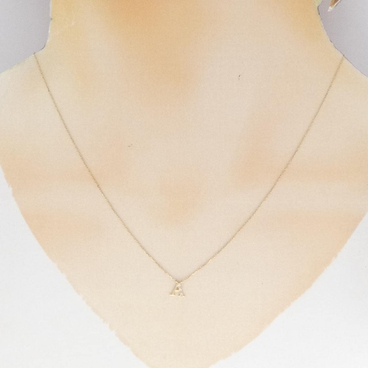 K18YG イニシャルA ダイヤモンド ネックレス