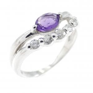 K18WG アメジスト リング