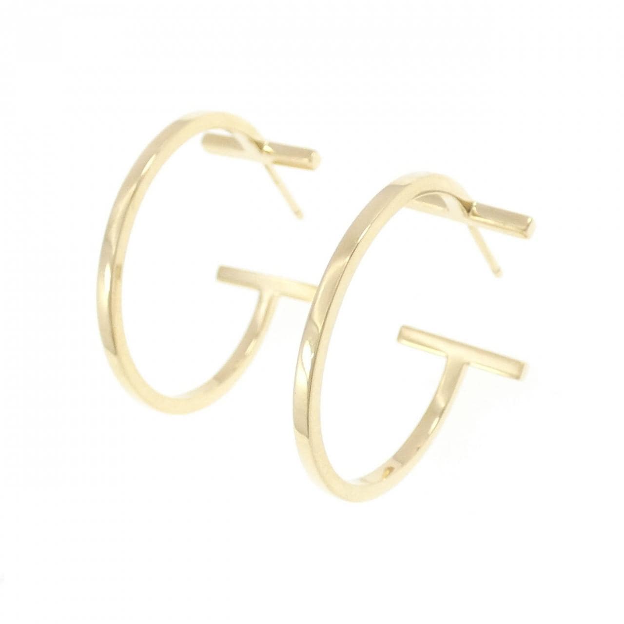 ティファニー Tワイヤー フープ ミディアム ピアス