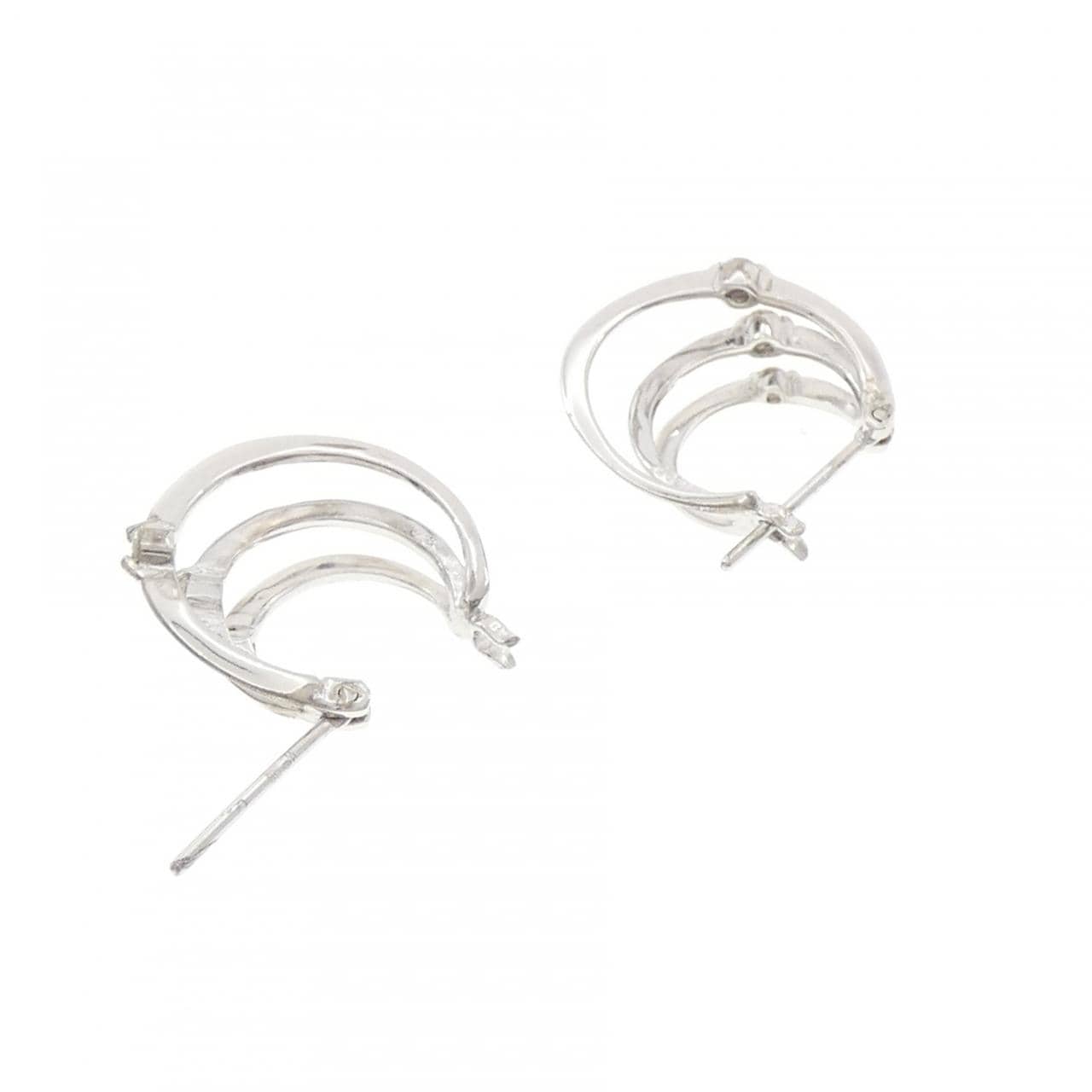 K18WG ダイヤモンド ピアス 0.10CT