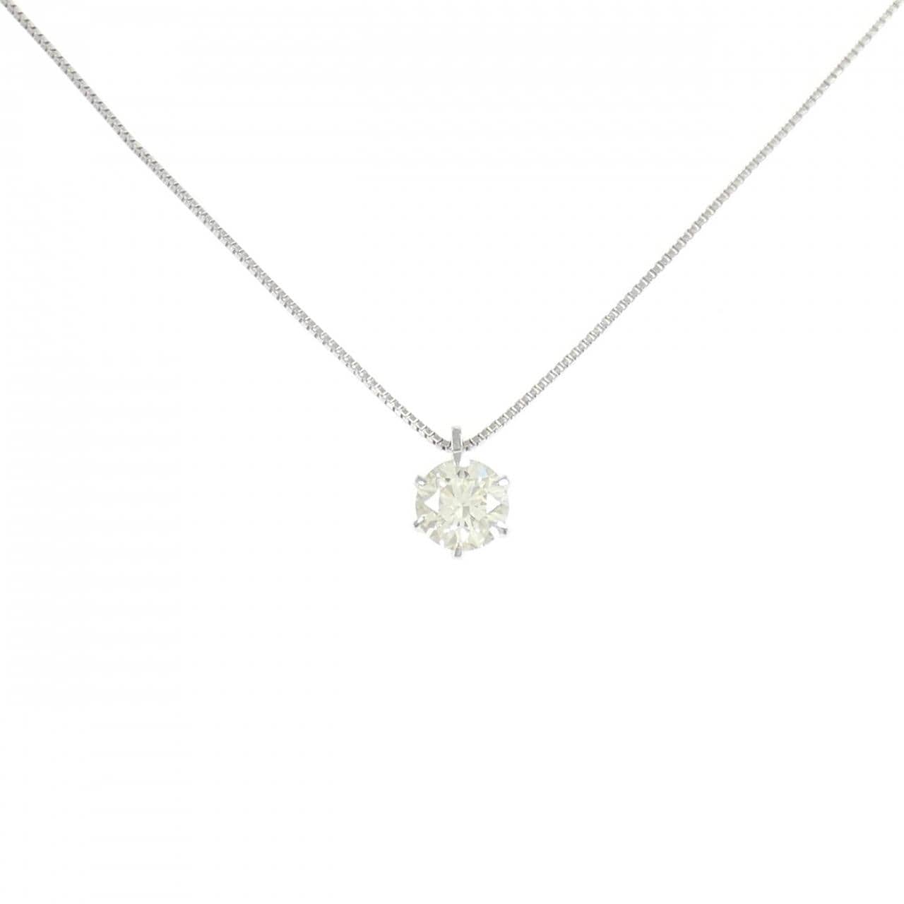 K18WG ソリティア ダイヤモンド ネックレス 0.360CT