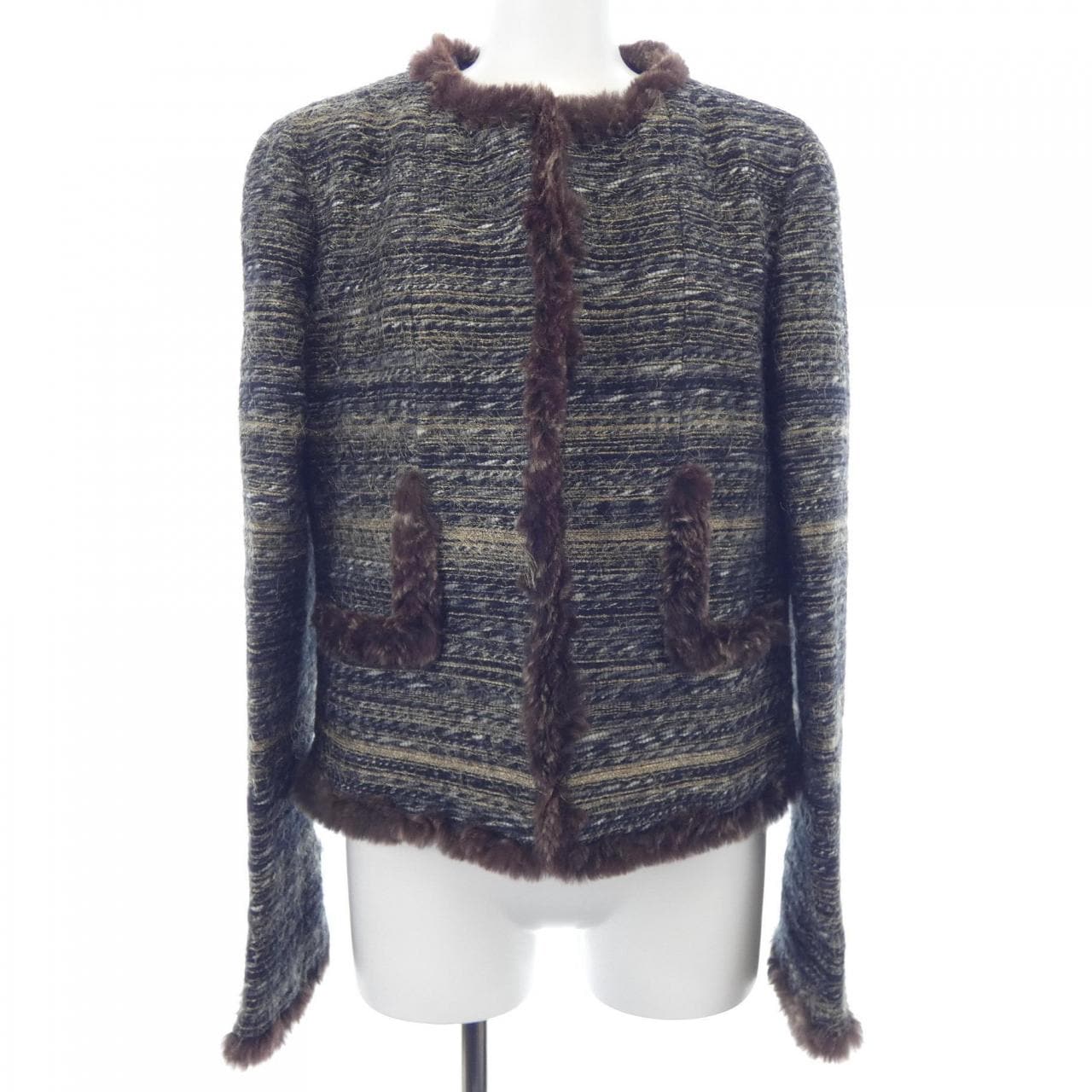 【ヴィンテージ】シャネル CHANEL P26746V17014 05A. ノーカラージャケット