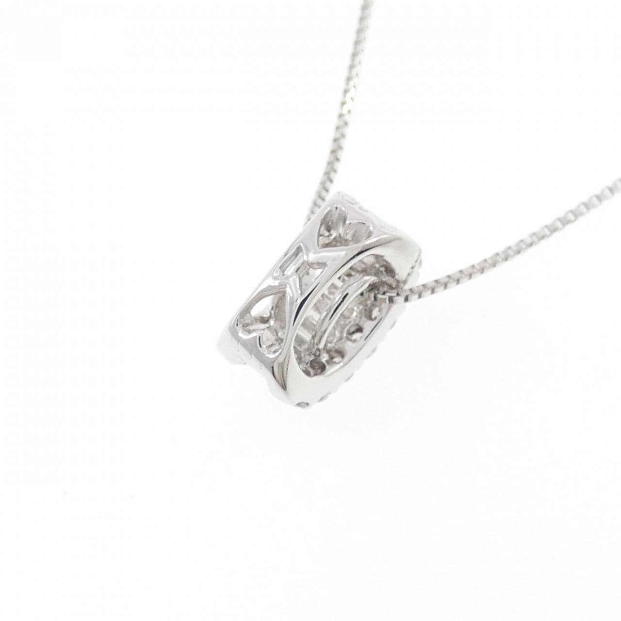 750WG/K18WG ダイヤモンド ネックレス 0.37CT