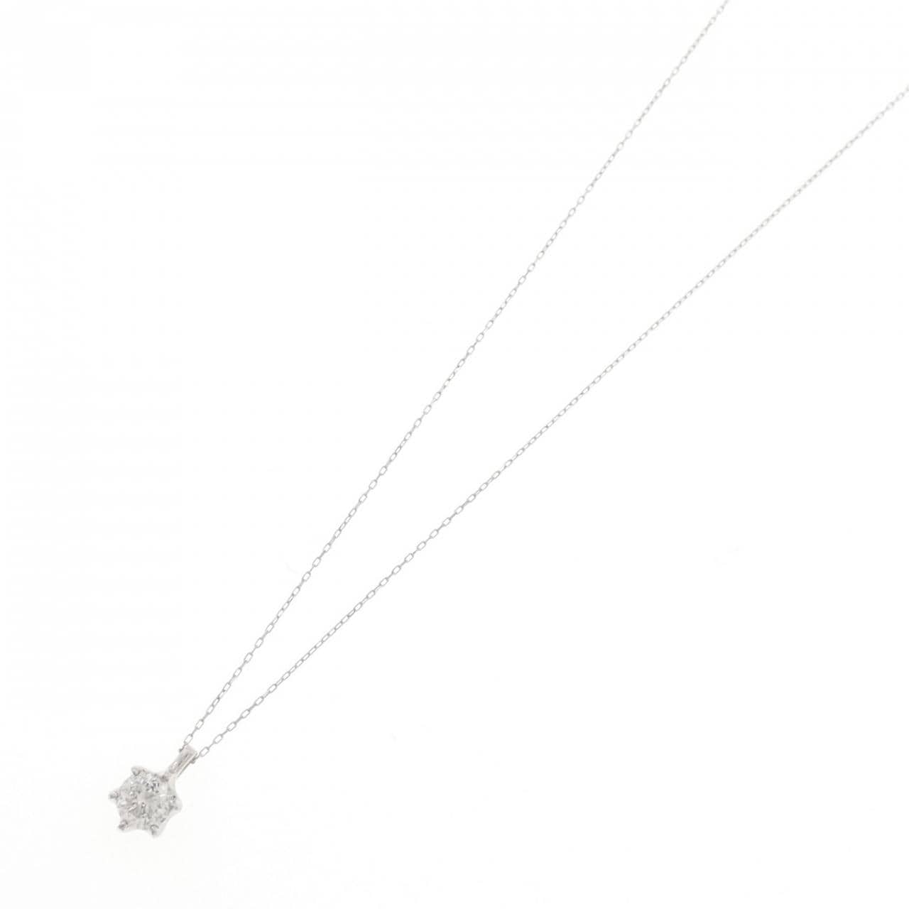 PT900/PT850 ソリティア ダイヤモンド ネックレス 0.531CT