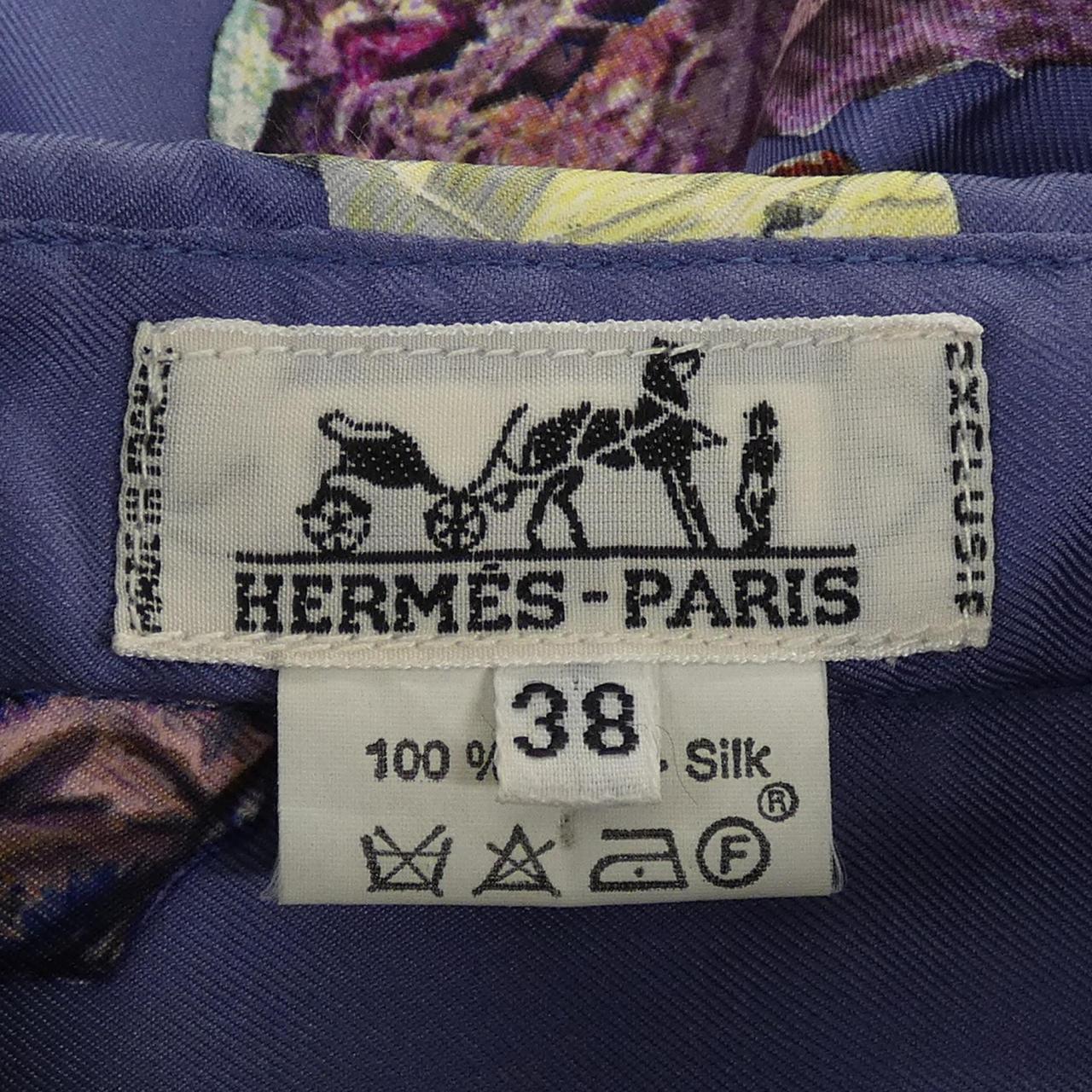 【ヴィンテージ】エルメス HERMES MI NERAUX ツイルレーヌ. シャツ