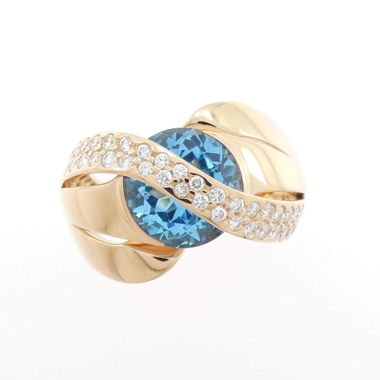 K18PG ブルートパーズ リング