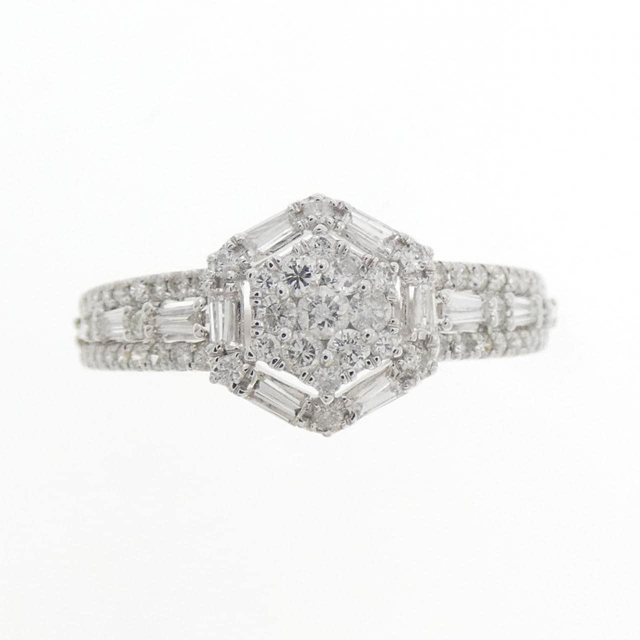 K18WG ダイヤモンド リング 0.70CT