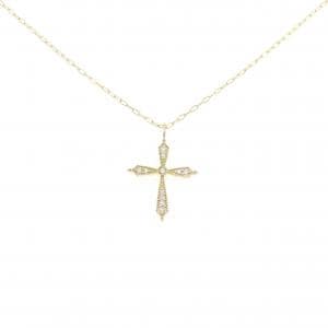 K18YG クロス ダイヤモンド ネックレス